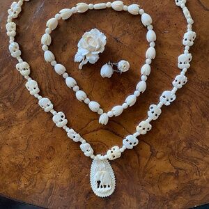 Lot of Vintage Ivory Boho Jewellery